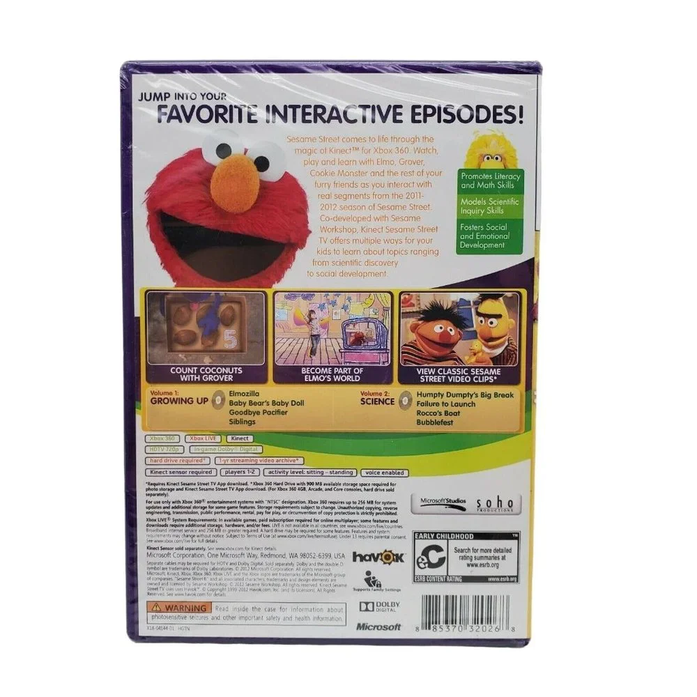 Kinect Sesame Street TV Season 1 Volume 1 Microsoft Xbox 360‎